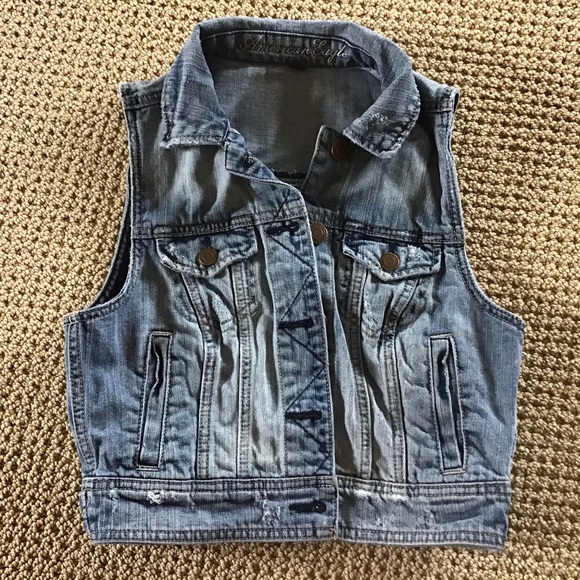american eagle denim vest